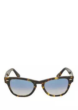 Желто-коричневые солнцезащитные очки унисекс с узором Ray-Ban
