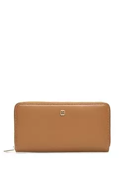 Желто-коричневый женский кожаный кошелек большого размера Beymen