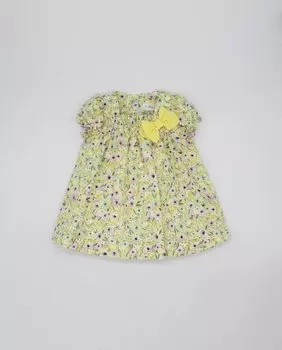 Желтое хлопковое платье для девочки Fina Ejerique, желтый