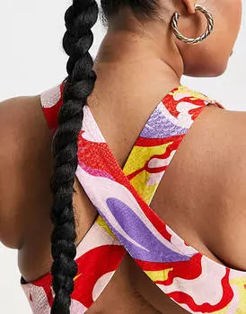 Желтое платье макси с перекрестным вырезом и глубоким вырезом на спине Something New Curve X Madeleine Pedersen