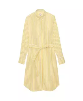 Желтое платье рубашка с поясом Ines De La Fressange Paris, желтый