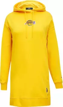 Желтое женское платье с капюшоном Pro Standard Los Angeles Lakers