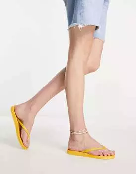 Желтые анатомические шлепанцы Ipanema