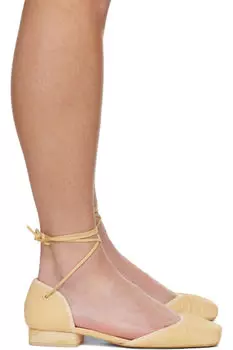 Желтые босоножки на микробалетках LEMAIRE