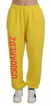 Желтые брюки Jogger с логотипом и средней талией Dsquared2