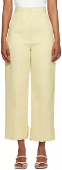 Желтые брюки с подкатами Recto