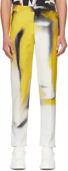 Желтые брюки-сигареты Silhouette Alexander McQueen