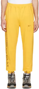 Желтые хлопковые брюки для отдыха Helmut Lang