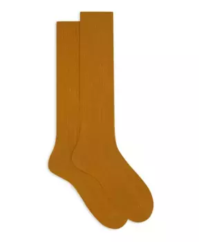 Желтые кашемировые носки в рубчик Gallo, желтый