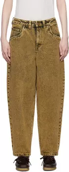 Желтые классические мешковатые джинсы Dime, Overdyed gold