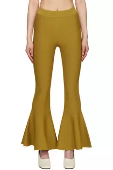 Желтые короткие брюки-годе AMI Paris