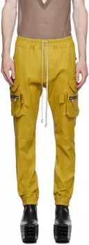 Желтые кожаные брюки Rick Owens Mastodon