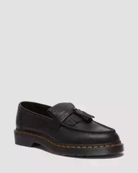 Желтые кожаные лоферы Dr. Martens Adrian Stitch Ambassador, цвет Black — Ambassador