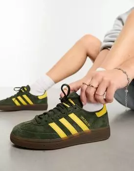 Желтые кроссовки карго с резиновой подошвой adidas Originals Handball Spezial