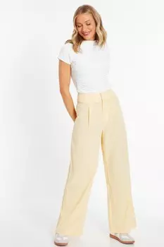 Желтые льняные брюки-палаццо QUIZ Clothing