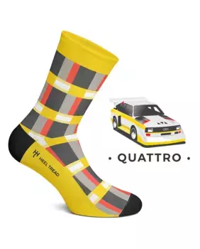 Желтые мужские короткие носки Quattro Heel Tread, светло-серый