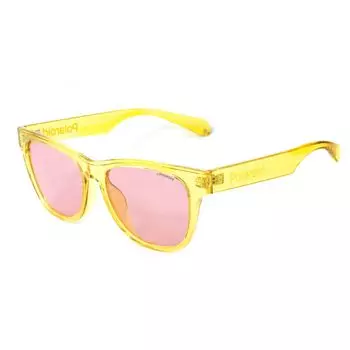 Желтые пластиковые солнцезащитные очки Polaroid