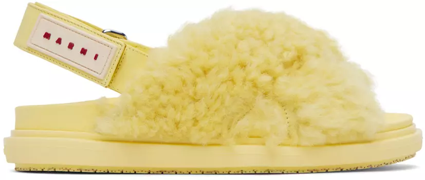 Желтые сандалии Fussbett Marni