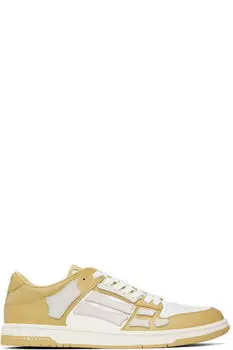 Желтые тисненые кроссовки MA Quad Skel Top Low AMIRI