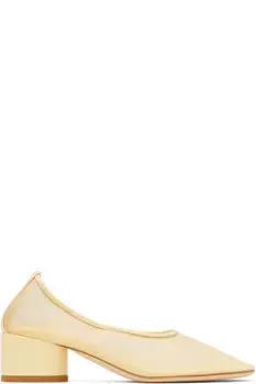 Желтые туфли Balla Pump на каблуках Dear Frances
