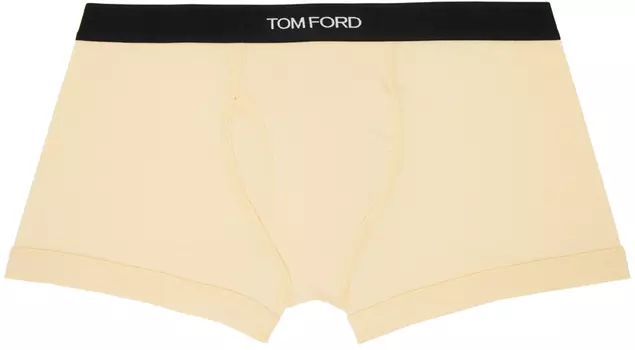 Желтые жаккардовые боксеры TOM FORD