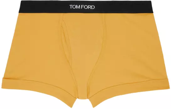 Желтые жаккардовые боксеры TOM FORD