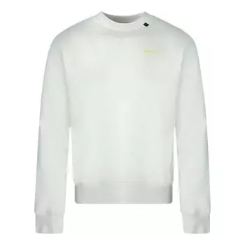 Желтый Белый свитшот с логотипом в виде черной стрелки на спине Off-White, белый