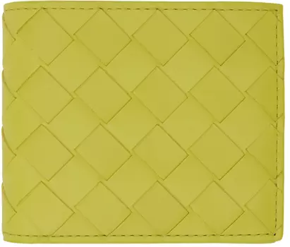 Желтый бумажник Intrecciato Bifold Bottega Veneta
