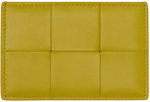 Желтый держатель кредитной карты Bottega Veneta