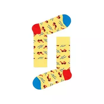Желтый хлопковый носок Happy Socks