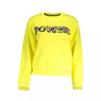 Желтый хлопковый женский свитер Desigual