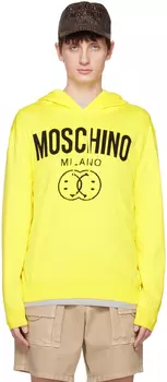 Желтый худи с двумя смайликами Moschino