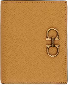 Желтый компактный кошелек Gancini Ferragamo