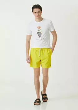 Желтый купальник с завязками на талии Polo Ralph Lauren