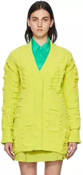 Желтый нейлоновый кардиган Bottega Veneta