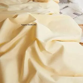 Желтый пастельный комплект постельного белья Желтый пододеяльник Queen Комплекты постельного белья Queen Двустороннее стираное хлопковое пододеяльник Наволочка Полное пододеяльник Queen (размер больше 98X120) Generic, Yellow Pastel