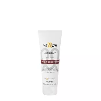 Желтый питательный несмываемый кондиционер с аргановым и кокосовым маслом для сухих волос, 250 мл, Alfaparf Milano