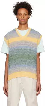 Желтый полосатый жилет Solid Homme