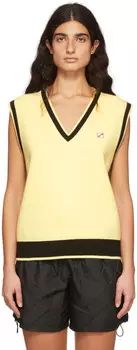 Желтый шерстяной жилет We11done