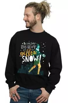 Желтый снежный свитшот Elf, черный