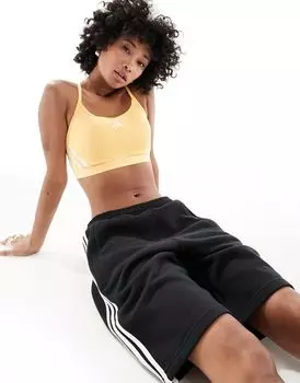 Желтый спортивный бюстгальтер с легкой поддержкой adidas Training Aeroreact adidas