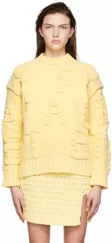 Желтый свитер из синели Alphabet Bottega Veneta