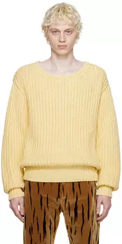 Желтый свитер с круглым вырезом Bally