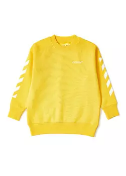 Желтый свитшот для мальчика с логотипом Off-White