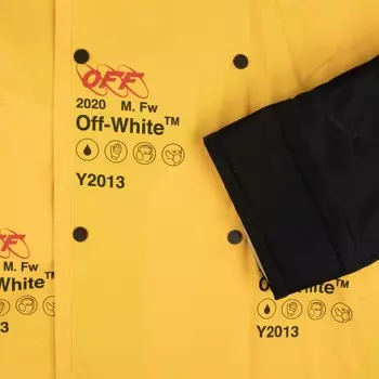 Желтый тренч в стиле индустриальный стиль Off-White, желтый