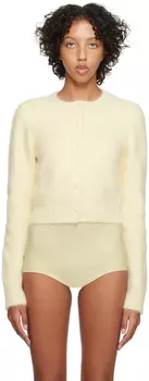 Желтый укороченный кардиган Maison Margiela