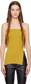 Желтый вязаный топ-труба DRAE