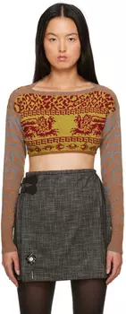 Желтый жаккардовый свитер Vivienne Westwood