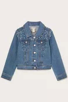 Жемчужная джинсовая куртка Monsoon, синий