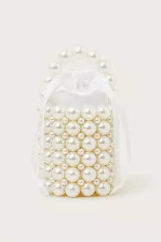 Жемчужная сумка-корзина Monsoon, бежевый